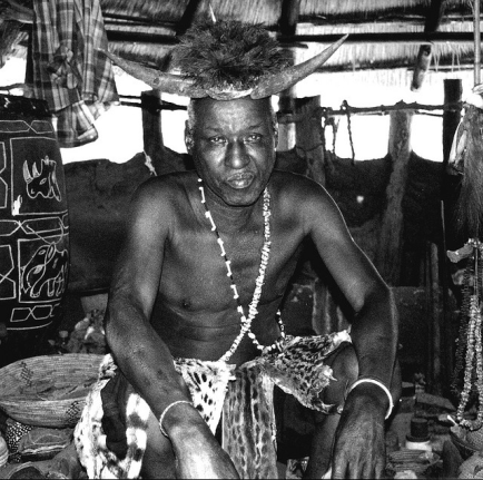 horned african shaman