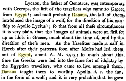 danaus introduced wolf worship to greece